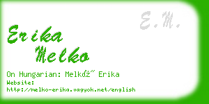 erika melko business card